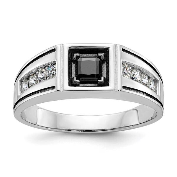 Mens Gentlemens Classics&#40;tm&#41; 14kt. White Gold 7/8ct. Diamond Ring - image 