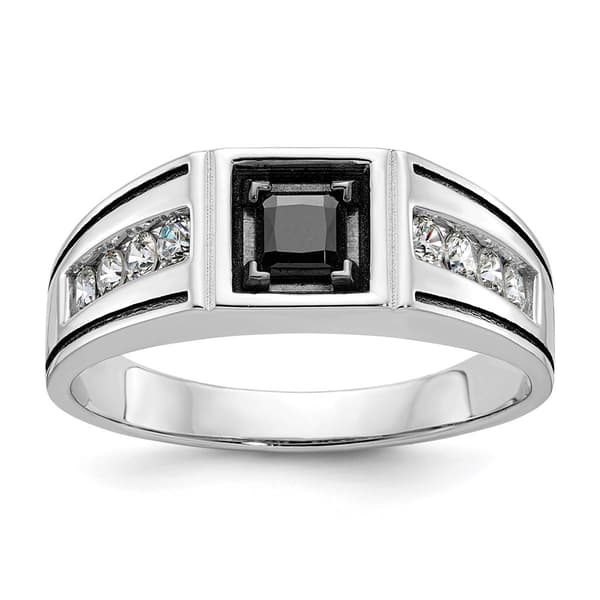 Mens Gentlemens Classics(tm) 14kt. White Gold 7/8ct. Diamond Ring - image 