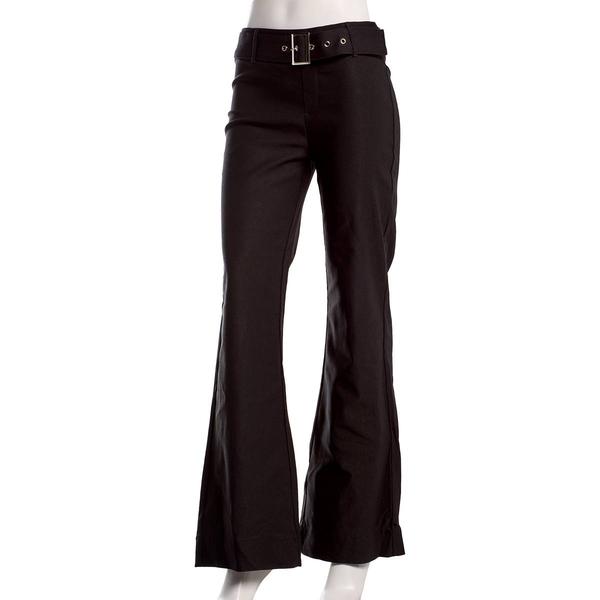 Juniors Zoe & Phoebe Millennium Bootcut Belted Pants - image 
