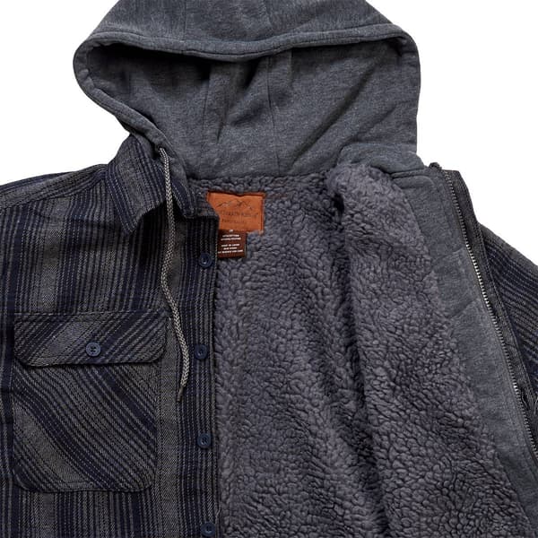 Mens Mountain Ridge Flannel Jacket & Chest Protector -  Blue/Grey