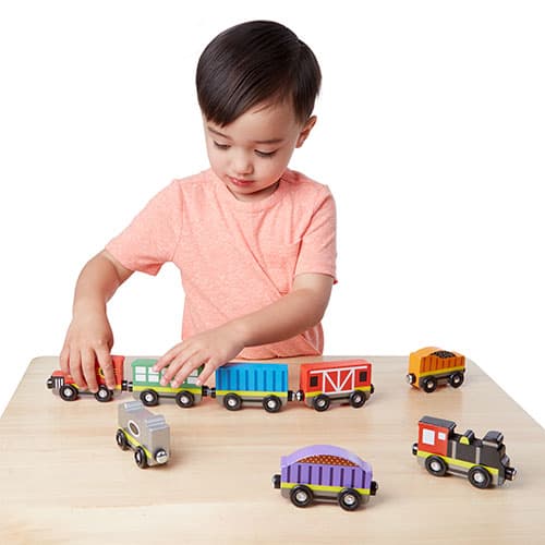 Melissa &amp; Doug® Wooden Train Cars