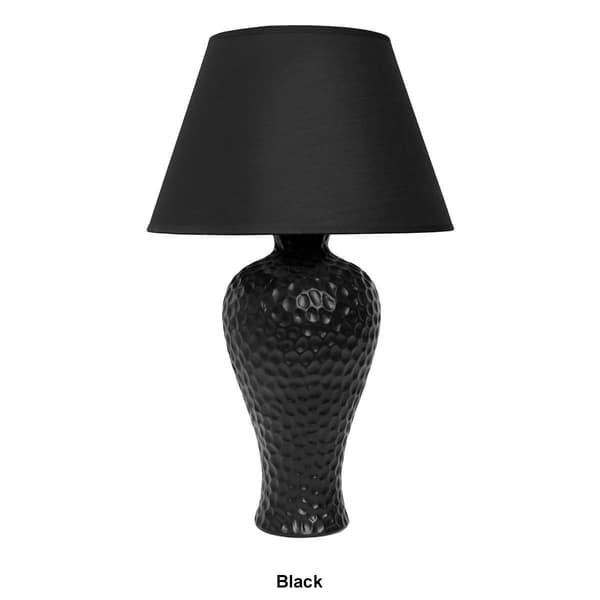 Creekwood Home Essentix 20in. Ceramic Textured Table Lamp - image 