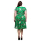 Plus Size 24/7 Comfort Apparel Green Floral Pocket Dress - image 3