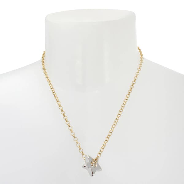 Steve Madden Puffy Star Pendant Necklace