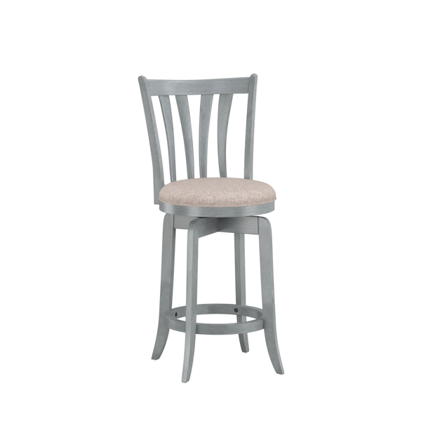HH2 Home Savana Blue Wood Swivel Counter Height Stool