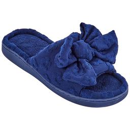 Womens Ella & Joy Bow Terry Slide Slippers