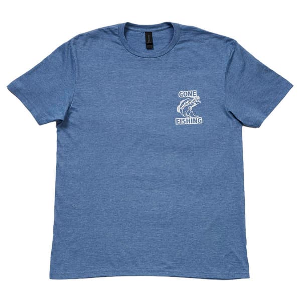 Mens Gone Fishing Short Sleeve Graphic T-Shirt