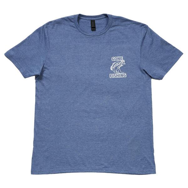 Mens Gone Fishing Short Sleeve Graphic T-Shirt - image 