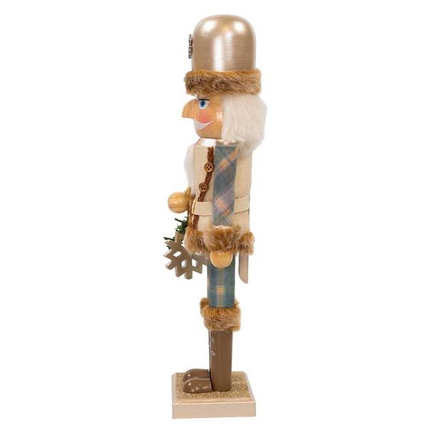 Kurt S. Adler 15in. Wooden Rustic Glamour Nutcracker