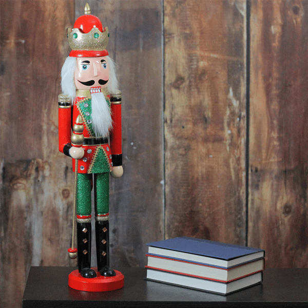 Northlight 24in. Red & Green Wooden Christmas Nutcracker King
