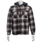 Mens Mountain Ridge Plaid Polar Fleece Jacket - Grey/White - image 2