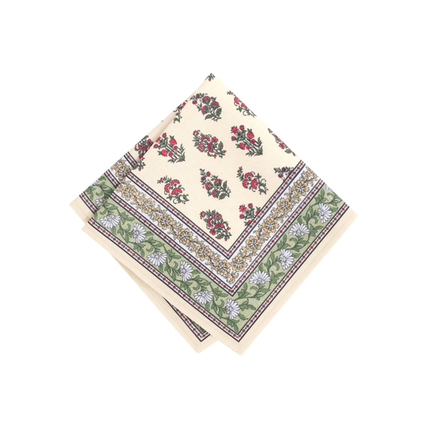 Threadmade Nomad Harvest Block Print Napkins - Set of 4