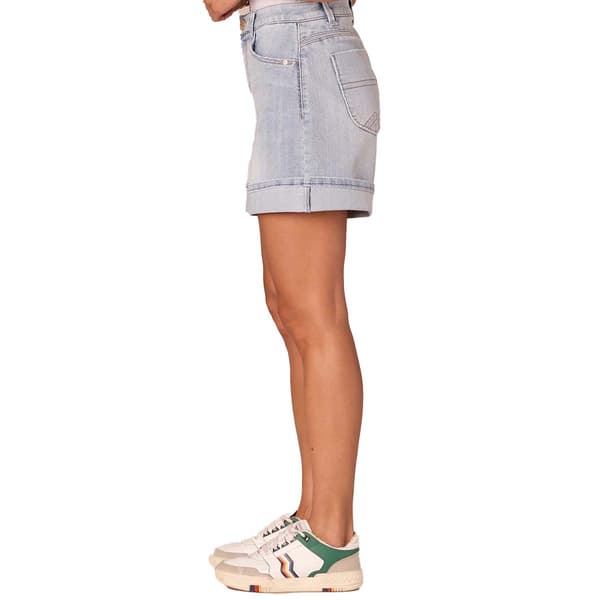Womens Democracy “Ab”solution® High Rise Fray Cuff Denim Shorts