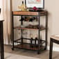 Baxton Studio Cerne Mobile Metal Bar Cart with Wine Bottle Rack - image 1