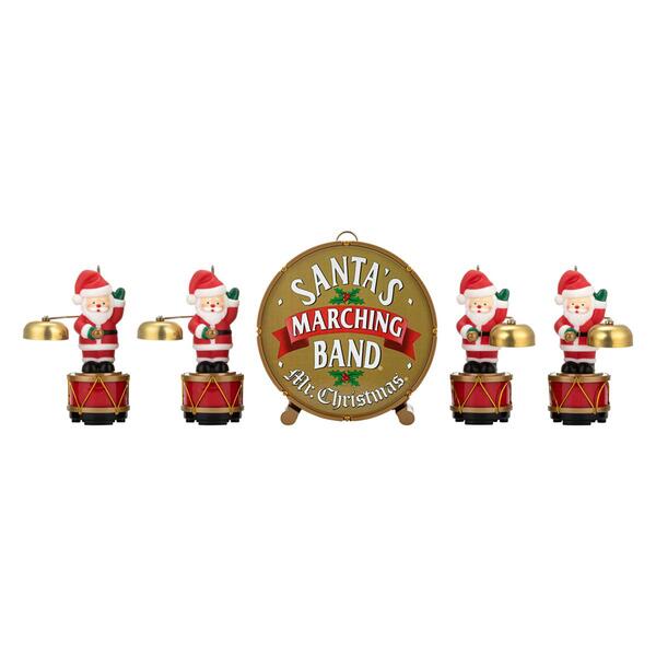 Mr. Christmas 6in. Animated Santas Marching Band Ornaments - image 