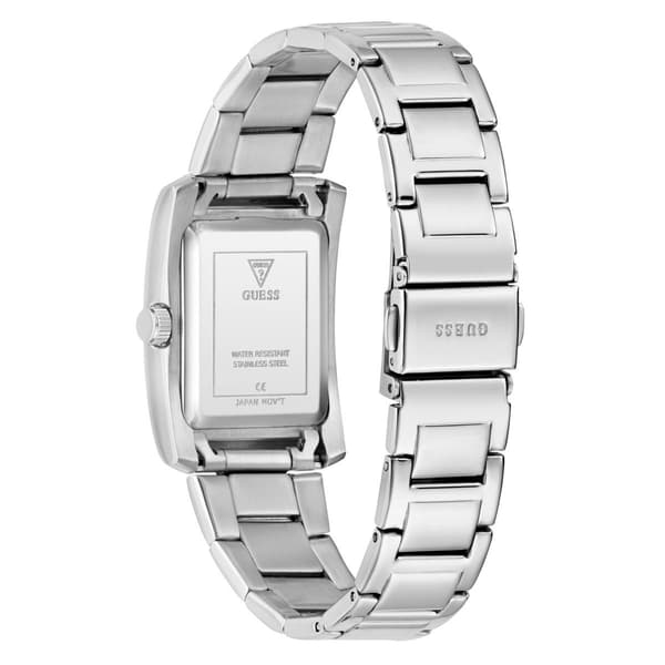 Womens Guess Watches® Rectangular Silver Analog Watch - GW0876L1