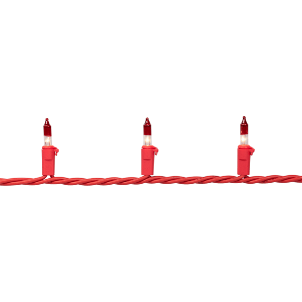 Northlight 10ft. Mini Clear with Red Tips Christmas Light Set