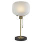 HomeRoots 22in. Ribbed Frosted Glass Dome Table Lamp - image 1