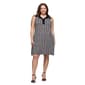 Plus Size 24/7 Comfort Apparel Black & White Collared Mini Dress - image 1