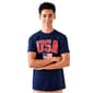 Mens Patriotic Classic USA Flag Short Sleeve Graphic T-Shirt - image 1