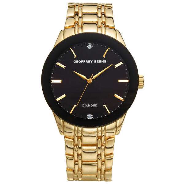 Mens Geoffrey Beene&#40;R&#41; Gold-Tone Bracelet Watch - GBA0028GD - image 