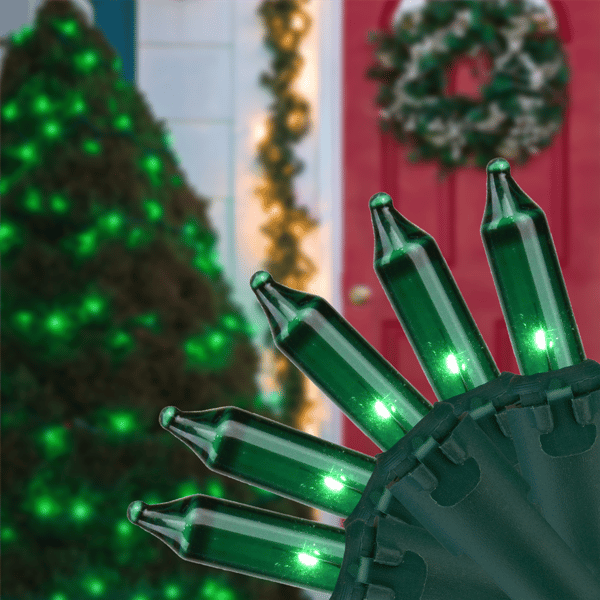 GKI/Bethlehem 45.5ft. Mini Green Christmas Light Set