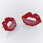 Betsey Johnson Sweetheart Lips Stud Earrings - image 4