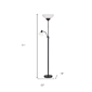 HomeRoots 71in. Two Light Torchiere Floor Lamp - image 3