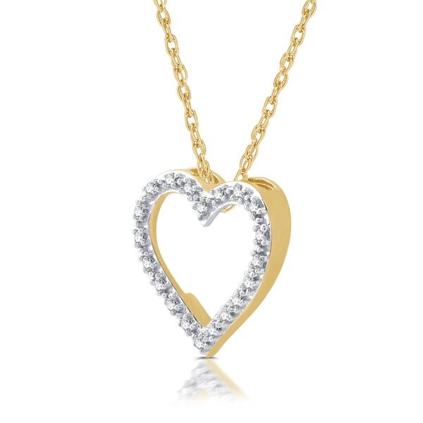 Nova Star&#40;R&#41; Two-Tone Lab Grown Diamond Heart Shape Pendant - image 