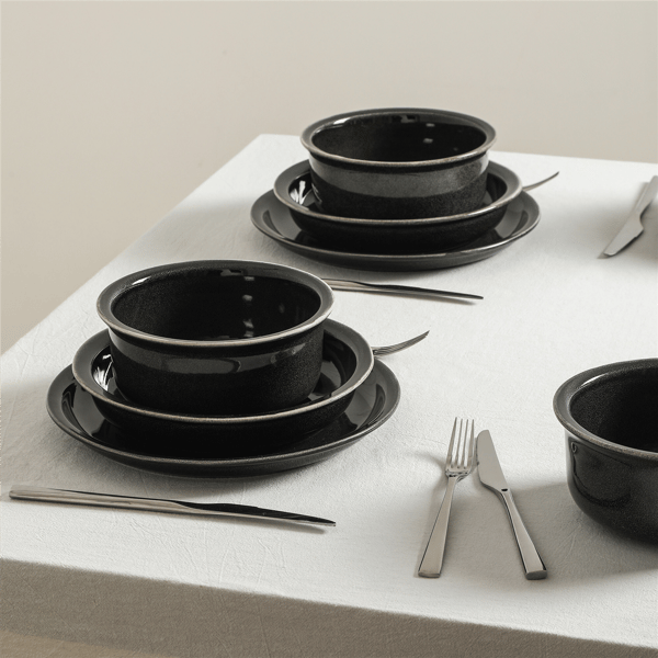 Stone Lain Slate 12pc. Stoneware Dinnerware Set