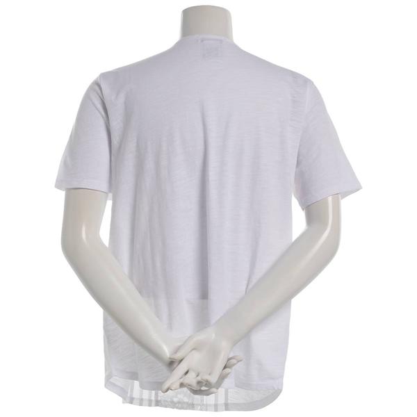 Plus Size Hasting & Smith Short Sleeve Split Neck Lace Blouse