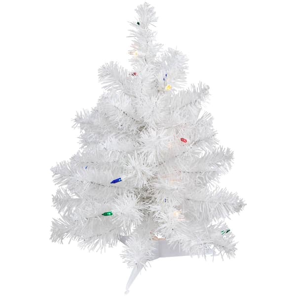 Northlight 18in. Pre-Lit White Artificial Christmas Tree - image 
