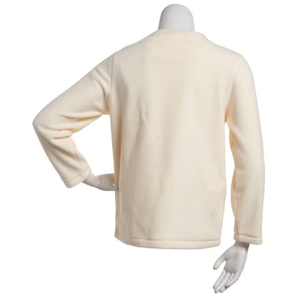 Plus Size Bonnie Evans Snowman Pyramid Polar Fleece Sweatshirt