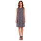 Womens MSK Sleeveless Vine Half O-Ring Zip Neck Shift Dress - image 1