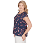 Plus Size Emaline Sapphire Serenade II Cap Sleeve Lobster Tee - image 4