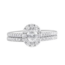 Nova Star® 14kt. White Gold 1ctw. Lab Grown Diamond Oval Ring