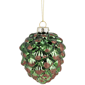 Northlight Pine Cone with Glitter Glass Christmas Ornament - image 2