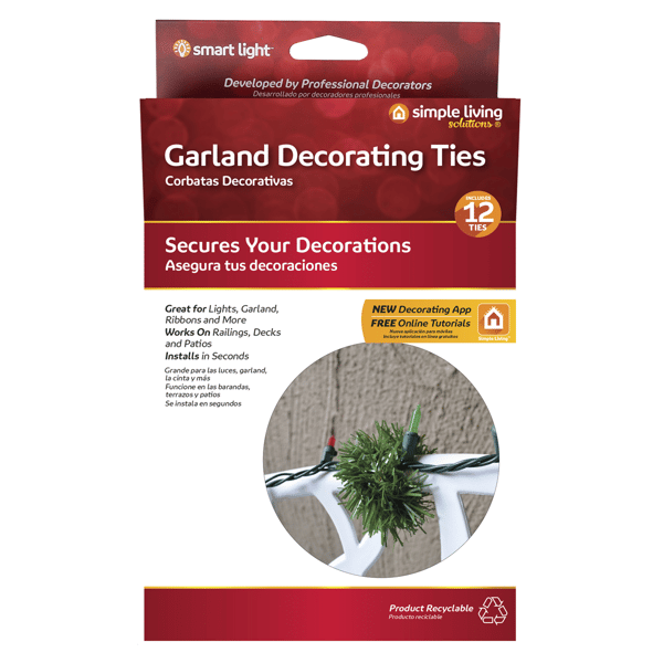 Simple Living 12pc. Christmas Garland Decorating Ties