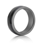 Mens Lynx Black Zirconium & Resin Ring with Wood Sheet Inlay - image 9