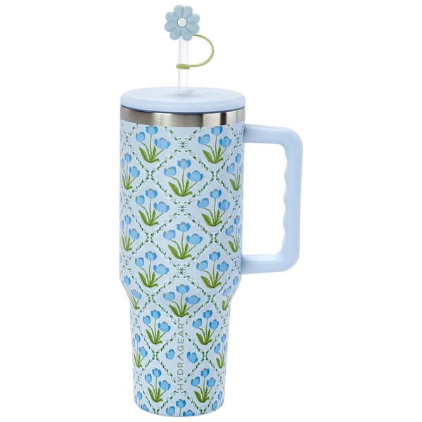 Agenda 40oz. 3D Floral Travel Cup with Flower Topper - image 