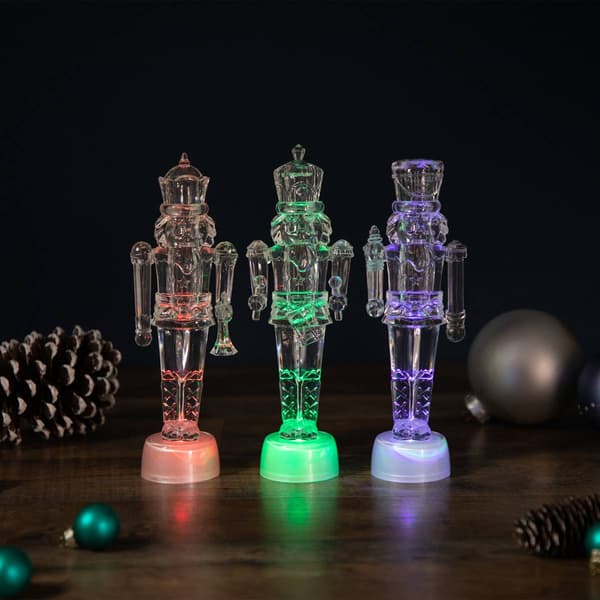 Northlight Seasonal LED Icy Crystal Nutcrackers - Set of 3