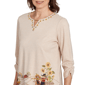Womens Alfred Dunner Classics Keyhole Neck Scarecrow Blouse - image 5