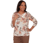 Petite Alfred Dunner Spice Market 3/4 Sleeve Floral Blouse - image 1
