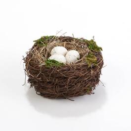 K&K Interiors 4in. Miniature Nest w/ Eggs