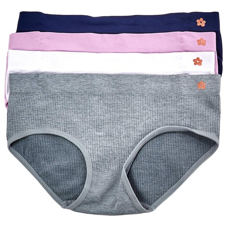 Girls Limited Too(tm) 4pk. Foil Logo Seamless Hipsters