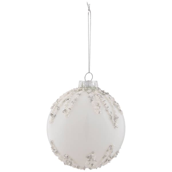 Northlight Seasonal 4in. Sequin Glass Ball Christmas Ornament - image 