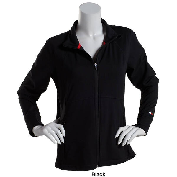 Womens Tommy Hilfiger Sport Peached Interlock Collar Jacket