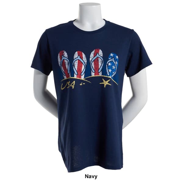 Womens USA Flip Flop Beach Graphic Tee