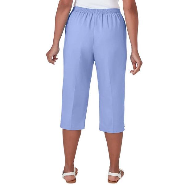 Womens Alfred Dunner Summer Breeze Lightweight Solid Capri Pants