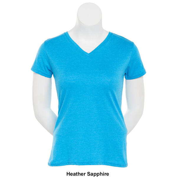 Womens Starting Point Straight Hem Short Sleeve V-Neck T-Shirt